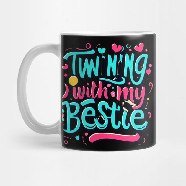 Funny Twin Matching Twins Day Friend Twinning With My Bestie by click2print